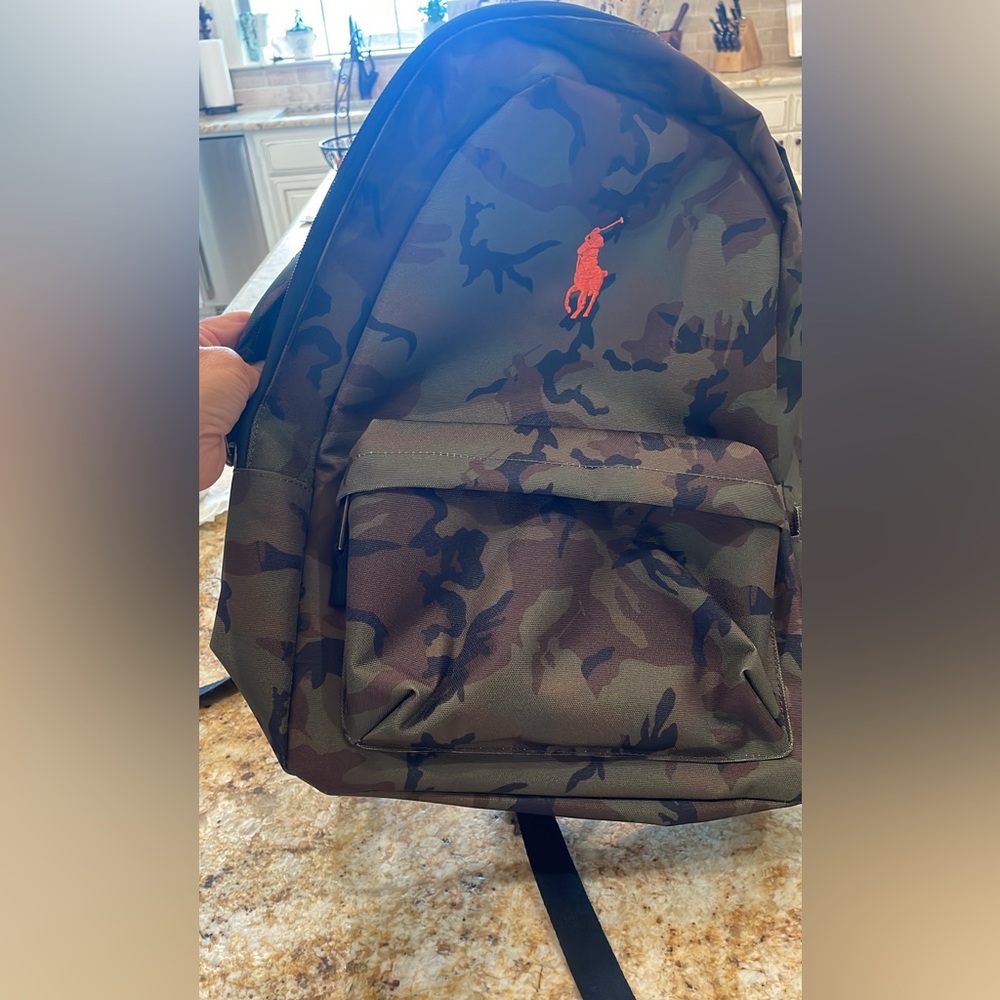 Never used Polo Camouflage Backpack